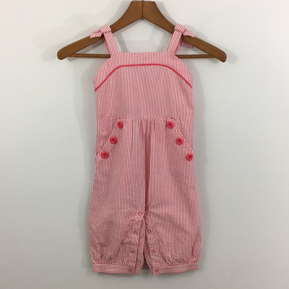 Gymboree Other - NWT Gymboree Seersucker Romper - pink/white